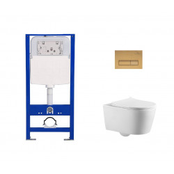 Комплект инсталляции Amore di Mare QuickFit 50114 с унитазом Temo P322, кнопка 404G
