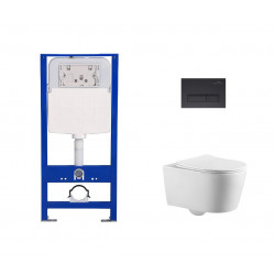 Комплект инсталляции Amore di Mare QuickFit 50114 с унитазом Temo P322, кнопка 404MB