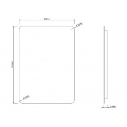 Зеркало Roxen Bella Smart Touch 510055-50ST 50x70 с LED подсветкой и бесконтактным управлением