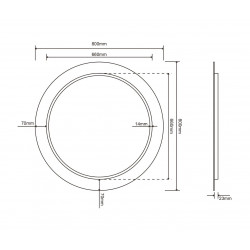 Зеркало Roxen Adema 510065-88 80x80 с LED подсветкой