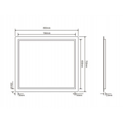 Зеркало Roxen Gotem 510165-80 80x70 с LED подсветкой