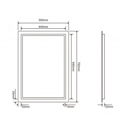 Зеркало Roxen Pure 510175-50 50x70 с LED подсветкой