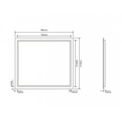 Зеркало Roxen Pure 510175-80AF 80x70 с LED подсветкой и подогревом