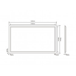 Зеркало Roxen Pure Long 510175-120 120x70 с LED подсветкой