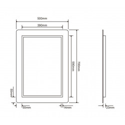 Зеркало Roxen Irida 510185-50AF 50x70 с LED подсветкой и подогревом