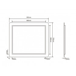 Зеркало Roxen Irida 510185-80 80x70 с LED подсветкой