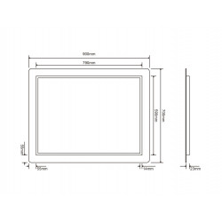 Зеркало Roxen Irida 510185-90AF 90x70 с LED подсветкой и подогревом