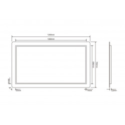 Зеркало Roxen Irida Long 510185-120 120x70 с LED подсветкой