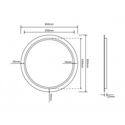 Зеркало Roxen Brimen 510195-60AF 60x60 с LED подсветкой и подогревом