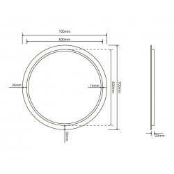 Зеркало Roxen Brimen 510195-70 70x70 с LED подсветкой