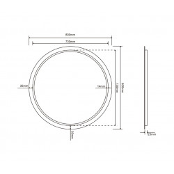 Зеркало Roxen Brimen 510195-80 80x80 с LED подсветкой