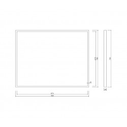 Зеркало Roxen Sigma 510210-90B 90x70 с LED подсветкой