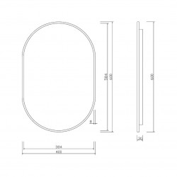 Зеркало Roxen Grown 510200-60B 40x60 с LED подсветкой