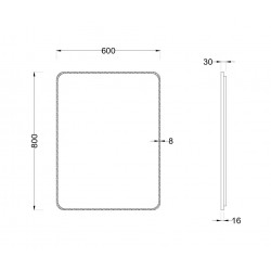 Зеркало Roxen Simon 510205-60B 60x80 с LED подсветкой