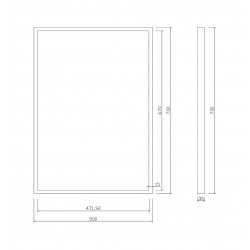 Зеркало Roxen Sigma 510210-50GM 50x70 с LED подсветкой
