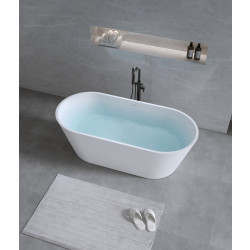 Ванна из искусственного камня Timo solid ELISSA1580 158x74 белый матовый