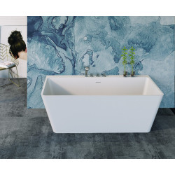 Ванна из искусственного камня Timo solid ERIKA1700 170x75 белый матовый