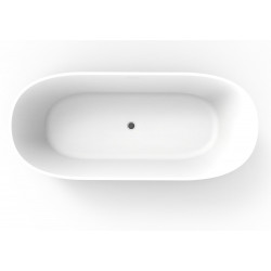 Ванна из искусственного камня Timo solid KIARA1680 168x74 белый матовый