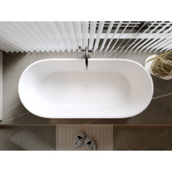 Ванна из искусственного камня Timo solid KIARA1680 168x74 белый матовый