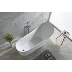 Ванна из искусственного камня Timo solid KIRSTI1785R 178,5x76 белый матовый