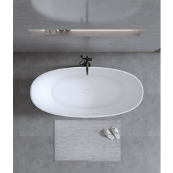 Ванна из искусственного камня Timo solid LEMPI1700 170x78 белый матовый