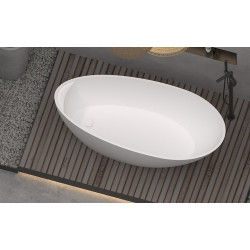 Ванна из искусственного камня Timo solid MARI1700 170x80 белый матовый