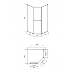Душевой уголок Timo TTSS-100/03C-8L 100x100