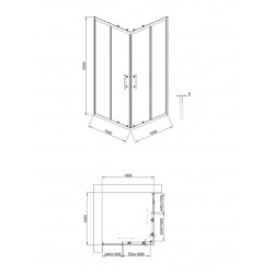 Душевой уголок Timo TKSS-100/03C-8 100x100