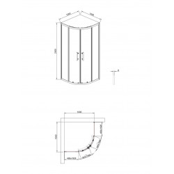 Душевой уголок Timo TPSS-100/13C-8 100x100