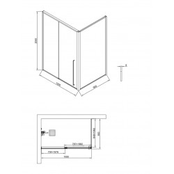 Душевая дверь Timo TDSS-150/13C-8R 150x200