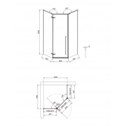 Душевой уголок Timo TTSSP-100/13C-8 100x100