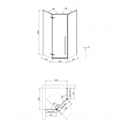 Душевой уголок Timo TTSSP-90/17C-8 90x90
