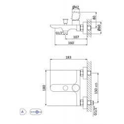 Смеситель для ванны Bruma Adagio 193 030 1CR Chrome