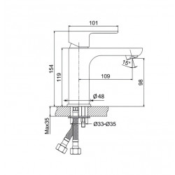Смеситель для умывальника Bruma Coral 194 010 0NS Night Sky