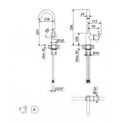 Смеситель для умывальника Bruma Leaf 167 710 1CR Chrome