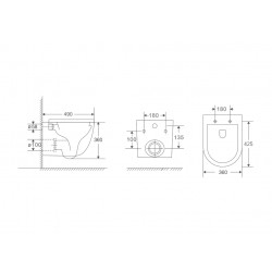 Комплект инсталляции Grohe Rapid SL 38772001 с унитазом Amore di Mare Delio Black Line, кнопка Skate Cosmopolitan 38732000