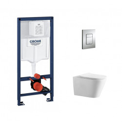 Комплект инсталляции Grohe Rapid SL 38772001 с унитазом Amore di Mare Elsa Tornado, кнопка Skate Cosmopolitan 38732000