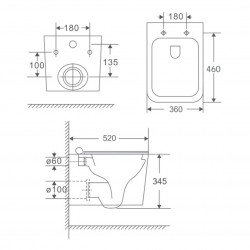 Комплект инсталляции Grohe Rapid SL 38772001 с унитазом Amore di Mare Tassaro, кнопка Skate Cosmopolitan 38732000