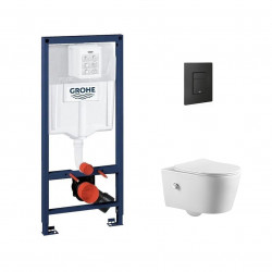 Комплект инсталляции Grohe 38811KF0 с кнопкой 38966KF0 и унитазом Amore di Mare Temo Bidet