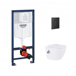 Комплект инсталляции Grohe 38811KF0 с кнопкой 38966KF0 и унитазом Amore di Mare Delio Bidet
