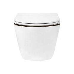 Комплект инсталляции Tece TECEbase 9.400.412 с кнопкой хром и унитазом Amore di Mare Delio Black Line