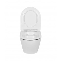 Комплект инсталляции Tece TECEbase 9.400.412 с кнопкой хром и унитазом Amore di Mare Delio Silver Line