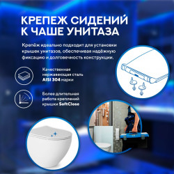 Комплект инсталляции Tece TECEbase 9.400.412 с кнопкой хром и унитазом Amore di Mare Delio