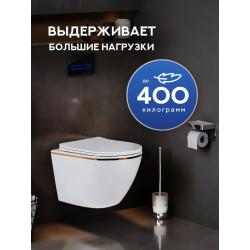 Комплект инсталляции TECEbase 9400413 с белой кнопкой и унитазом Amore di Mare Delio Gold Line