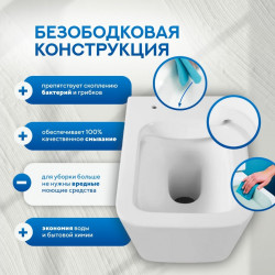 Комплект инсталляции TECEbase 9400413 с белой кнопкой и унитазом Amore di Mare Tassaro