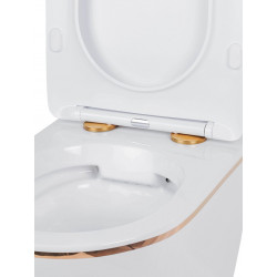 Комплект инсталляции TECEbase 9400414 с чёрной кнопкой и унитазом Amore di Mare Delio Gold Line