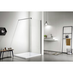 Душевая перегородка Adema Walk-in Реген брашированный графит-90