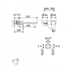 Смеситель для умывальника Bruma Coral 194 840 0NS Night Sky