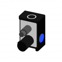 Внутренняя часть настенного смесителя с 2 выходами Bruma 200 210 1NO