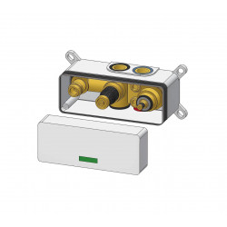 Внутренняя часть термостатического настенного смесителя, с 3 выходами Bruma INT 630 2NO